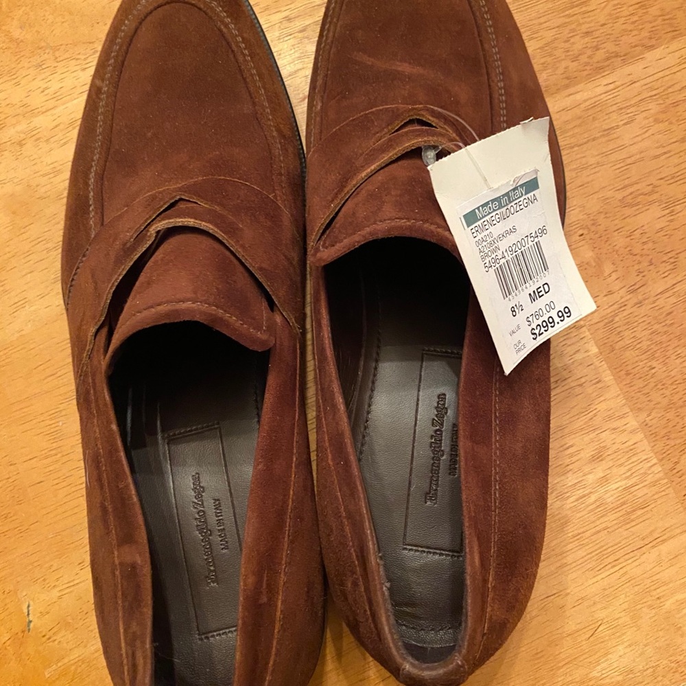 NWT Ermenegildozenga suede shoes